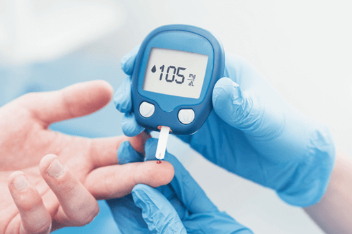 Increase in glucose levels in blood plasma in diabetes mellitus